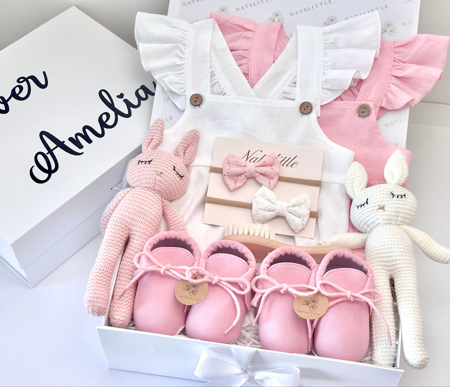 Personalized Twin Baby Girls Gift Set