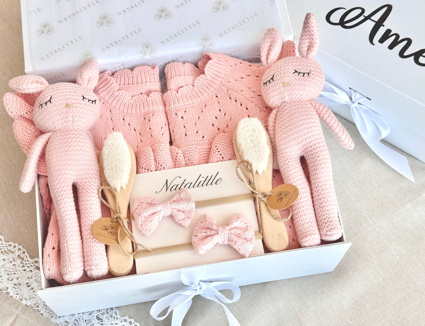 Personalized Twin Baby Girls Gift Set