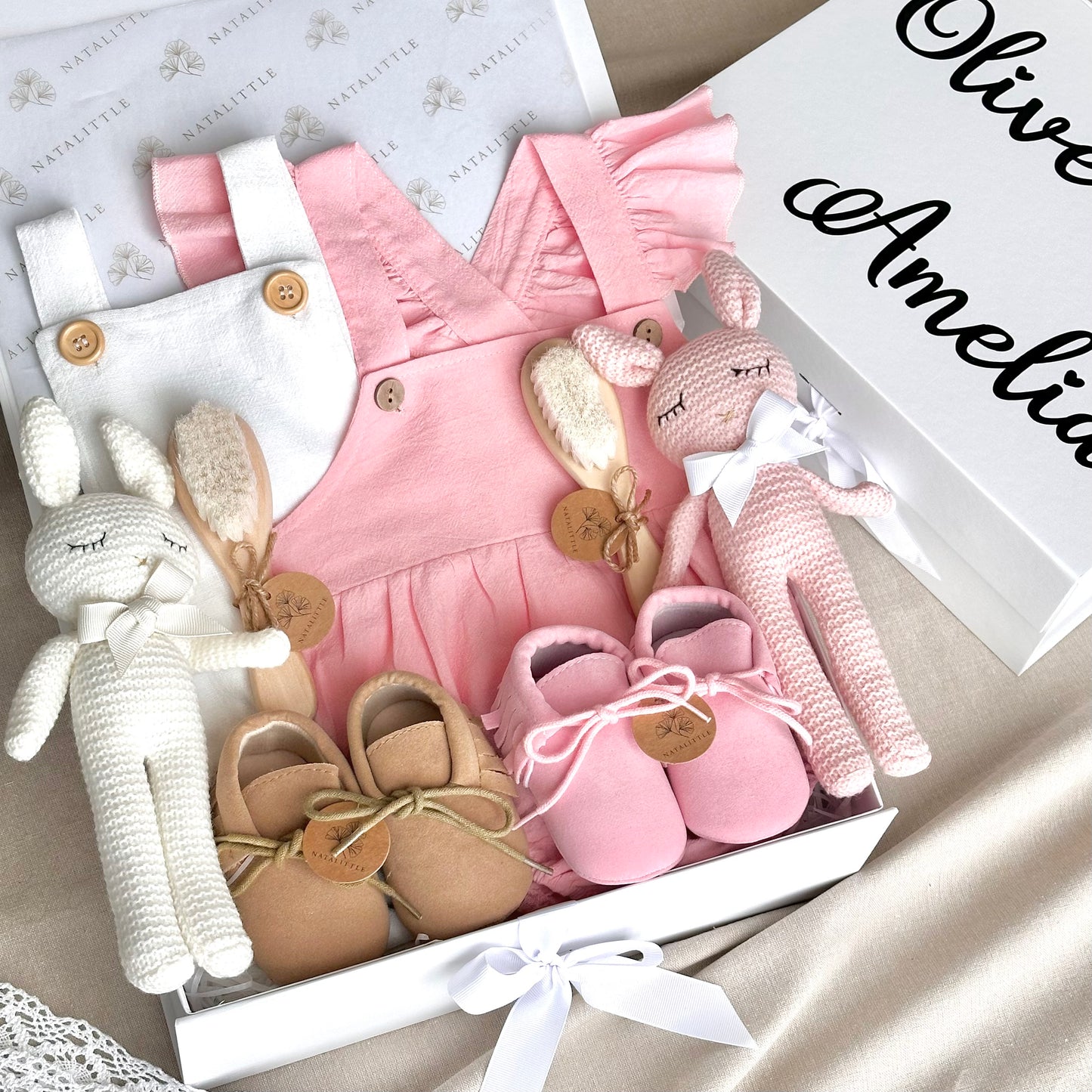 Personalized Twin Babies Gift Set (Boy and Girl)