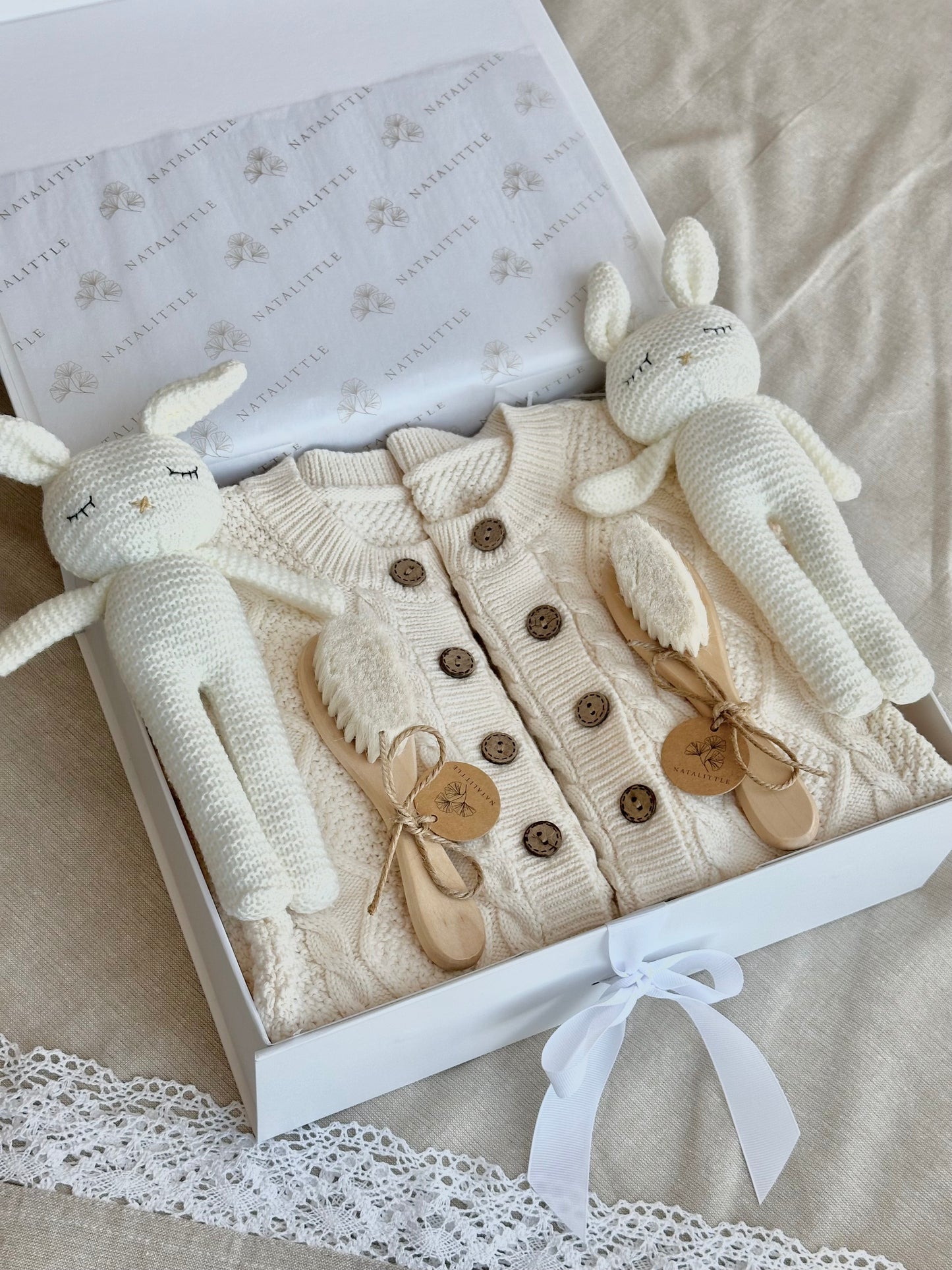 Personalized Twin Babies Gift Set