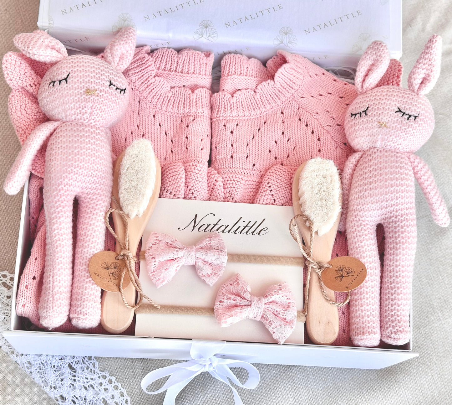 Personalized Twin Baby Girls Gift Set